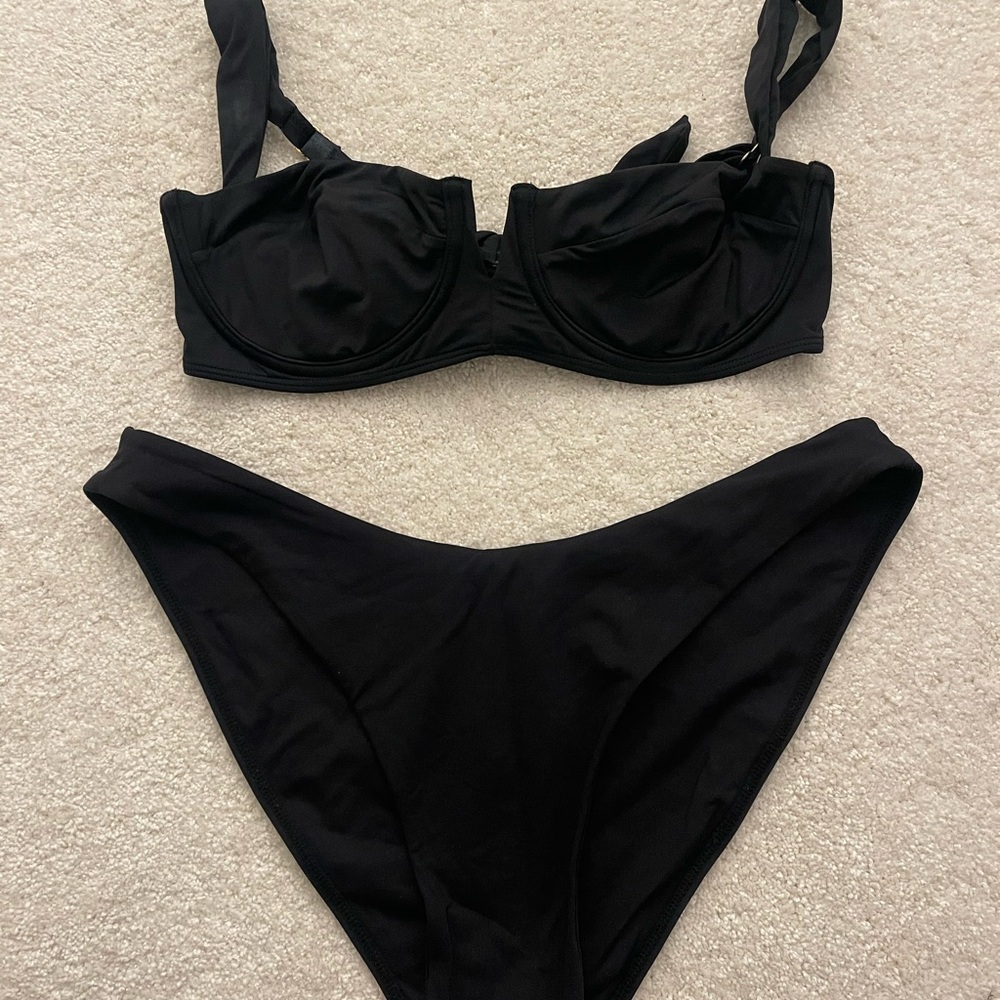 Monday Swimwear Black Bikini Set